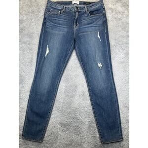 Parker Smith Womens 32 Skinny Jeans Distressed Comfort Stretch Medium‎ Wash